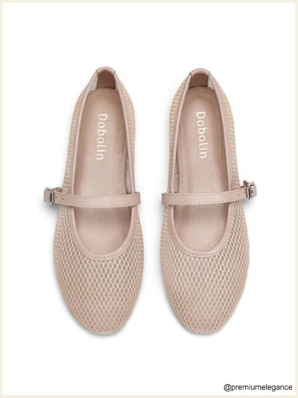 Women's Mesh Ballet Flats Mary Jane Round Toe Buckle Strap Shoes